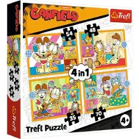 Trefl 4 in 1 Puzzle 35, 48, 54, 70 Teile – Garfield (70 pièces)