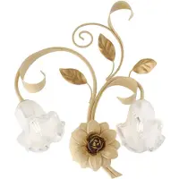 Bonetti Illumina Cesto Applique En Fer Laqué Décapé Ivoire 2 Lumières .42 P.20 Bl274-Ap2-Av