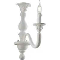 Bonetti Illumina Lucca Applique Murale En Bois Blanc Shabby 1 Lumière .13 P.26 Bl271-Ap1-Bco