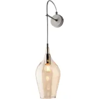 Bonetti Illumina Ares Applique En Fer Et Verre Pyrex Ambré 1 Lumière .14 P.21 Bl273-Ap1-Am