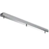 Bonetti Illumina Rail Rosace Multi-Câbles Rectangulaire En Fer Chromé À 3 Trous L.70X5 Bl291-Bin3-Dm70-Cr