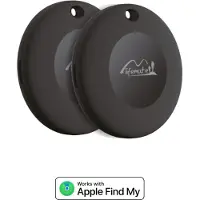 Lifemate Life Tag - Apple Find My / Zoek Mijn - 2 Pack - AirTag Alternatief (LM-LT-2P) (Apple, iOS), Traceur, Noir