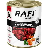 Rafi 24x800g paquet économique Dog Classic boeuf nourriture pour chiens
