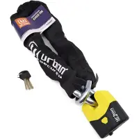 Urban Security Padlock U8k+100 Sra Chain Lock Jaune 100 cm