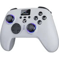 Oniverse Manette sans fil avec écran Aura Blanc Radiant pour Nintendo Switch PC Mac Mobile TV et Consoles PC