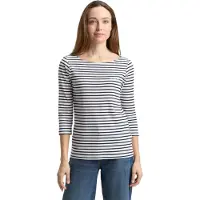 Tom Tailor T-shirt bleu marine / blanc cassé