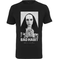 Mister tee T-Shirt 'Bad Habit' gris chiné / noir / blanc