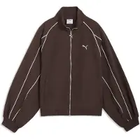 Puma T7 Piping Relaxed Fit Full Zip Sweatshirt Marron M Femme