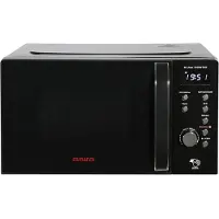 Aiwa AMW-202DG/BK, Four à micro-ondes numérique avec grill, 20L, 700W, verrouillage de sécurité, bol 25,5CM, grille en acier inoxydable, cuisson express avec 8 modes, minuterie. Couleur : noir