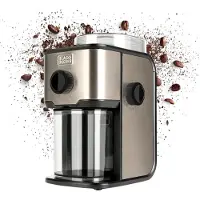 Black & Decker Moulin à café électrique - Black+Decker - BXCG151E - 150 W - 12 tasses - Acier inoxydable
