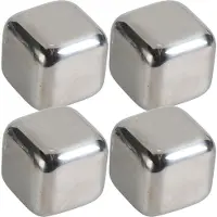Excellent houseware Glaçons réutilisables en acier, lot de 4.