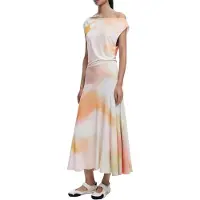 Desigual Robe d’été écru / rose / rouge orangé