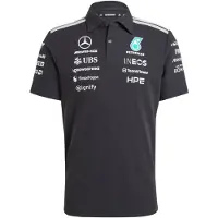 Adidas T-Shirt fonctionnel 'Mercedes - Amg Petronas Formula 1 Team Engineers' aqua / noir / blanc