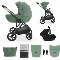 Kinderkraft Poussette combinée 3 en 1 Prime 3 Dark Green