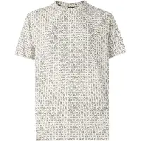 Armani Exchange pour homme. XM002778AF10356F1166 T-shirt beige classique en coton à coupe régulière (M), Casuel, Manche courte