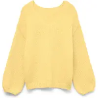 Vero Moda Pull-over oversize 'VMMaybe' jaune clair