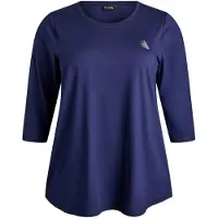 ACTIVE By Zizzi T-shirt fonctionnel 'Abasic One' bleu marine / blanc