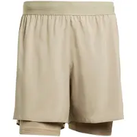 Adidas Adi365 Running Essentials 2in1 Shorts Beige S Homme
