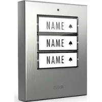 M-E Modern-Electronics Sonnette sans fil Bell-503 TX-EG 3-maison familiale en acier inoxydable brossé (Funk, Radio 433 MHz)