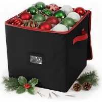 Relaxdays Boîte à boules de Noël (33 cm, 1x)