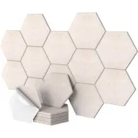 Relaxdays Panneaux acoustiques, Acoustique intérieure, Beige