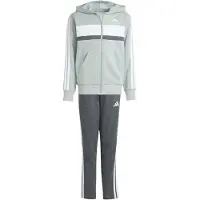 Adidas Seasonal Essentials Tiberio 3 Stripes Fleece Tracksuit Vert 13-14 Years Enfants