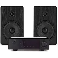AVCOM Solid State Amplifier with 5" Passive Speakers Black