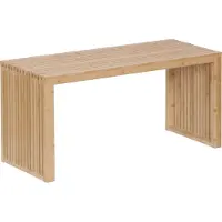 Relaxdays Banc , bambou, banc de cuisine moderne, banc de vestiaire pour le couloir, la salle de bains et la chambre, dimensions 43 x 90 x 33 cm, banc à chaussures, couleur naturelle