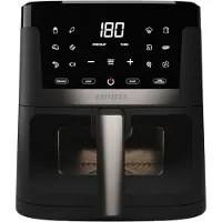 Aiwa Friteuse à air chaud AFR-7000, 7 L, 1800 W, panneau numérique, panier visible, 12 programmes, noire