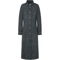 Pepe Jeans pour femme. PL953624 robe midi en jean coupe régulière bleu (M), Casuel, Coton, Denim, Manche longue, Durable