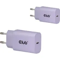 Club 3D Club3D Lifestyle Chargeur USB-C 30 watts, 2 pièces violet retail