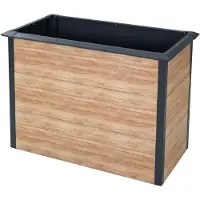 Westmann Métal Lit surélevé Primus-Multi M avec protection anti-limaces aspect bois/anthracite 100x50x77 cm