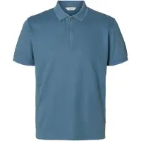 Selected Fave Short Sleeve Polo Bleu XL Homme