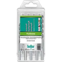 Heller Mèches hélicoïdales à béton en carbure de tungstène (10 mm, 4 mm, 5 mm, 6 mm, 8 mm)