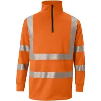 Kübler Hommes, T-shirt, Sweat-shirt zippé REFLECTIQ PSA 2 orange vif Forme 5146 Taille 4XL, Orange, (4XL)