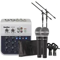 SubZero 4 Channel Mini Mixer and Microphones Bundle