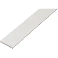 Alberts Barre plate en plastique blanc 25x2 mm, 2 m