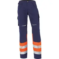 Kübler Pantalon REFLECTIQ Classe 1 orange vif/bleu foncé Forme 2208 Taille 31 (31)