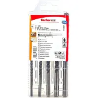Fischer DSDX Ensemble de forets hélicoïdaux (10 millimètres, 12 millimètres, 5 millimètres, 6 millimètres, 8 millimètres)
