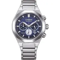 Citizen Chronographe Argent Avec Vis Collection Supertitanio - homme