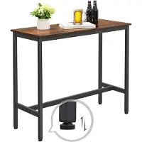 Vasagle Table de cuisine haute LOFT 100 cm