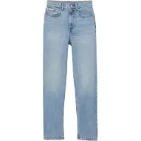 Calvin Klein Jeans Jean taille haute pour femme, bleu – Coupe décontractée et effet délavé