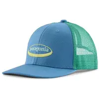Patagonia - Casquette trucker en coton organique - K's Trucker Hat '95 Oval Logo Shore Blue en Coton - Bleu