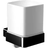 OEM Support mural compact pour miroir - Élégant - Pièce unique - Noir mat et satiné - Métal et verre cristal