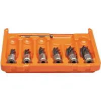 Alfra 1902003025 Jeu de carottes 25 mm en coffret, 6 pièces (25 mm)