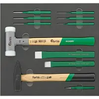 Fortis Module d'outils 2/3 marteau et burin 11 pièces