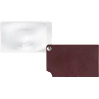 Eschenbach Loupe pour cartes de chèques rouge visoPOCKET 2,5x cuir