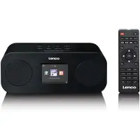 Lenco DIR-121BK - Radio Internet stéréo avec DAB+, FM et Bluetooth - Noir