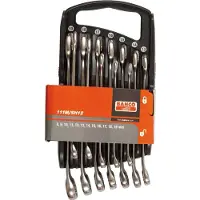 Bahco Metric Combination Flat Set With Micromate Finish Combination Wrench Set 12 Units Orange