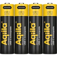 Aqiila Piles rechargeables AA USB-C 1,5 V 2000 mAh Li-Ion (x4)